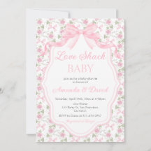 Love Shack Baby Pink Bow Baby Shower Girl