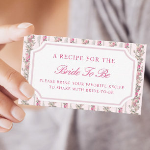 Love Shack Bridal Shower Share A Recipe Enclosure Card