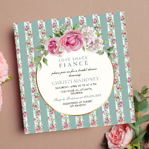 Love Shack Fiance Floral Party Bridal Shower Invitation