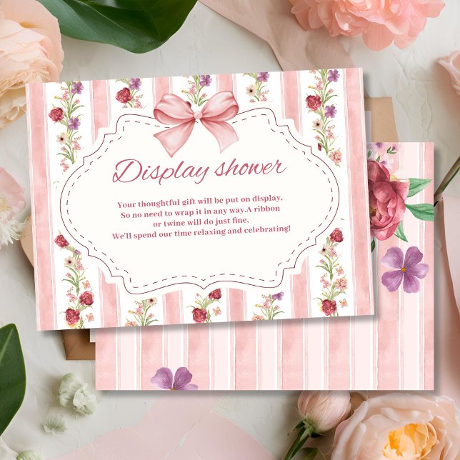Love shack fiance pink bow bridal display shower enclosure card (Creator Uploaded)