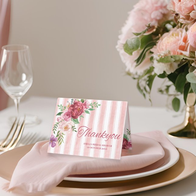 Love shack fiance pink bow bridal shower  thank you card (Creator Uploaded)