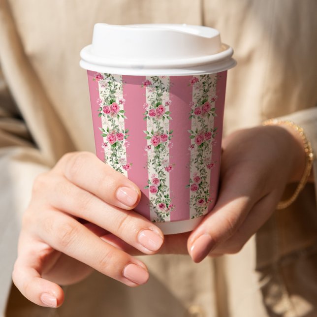 Love Shack Fiance Pink Tea Party Bridal Shower Paper Cups (Creator Uploaded)