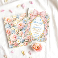 Love Shack Floral Pink Bow Girl Baby Shower