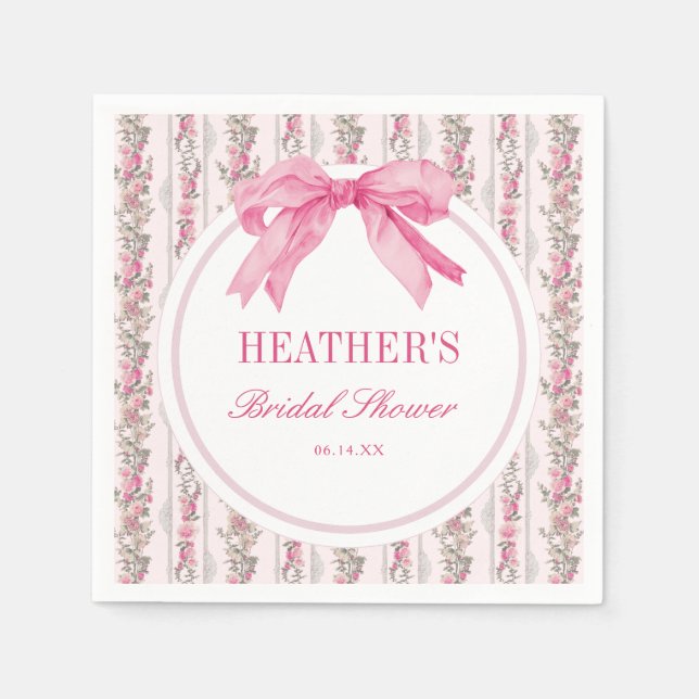 Love Shack Vintage Pink Bridal Shower Napkin (Front)