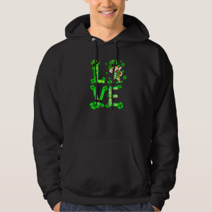 Love Shamrock Funny St Patrick S Day Shiba Inu Hoodie