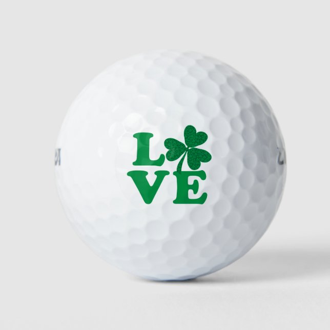 Love-Shamrock Golf Balls (Front)
