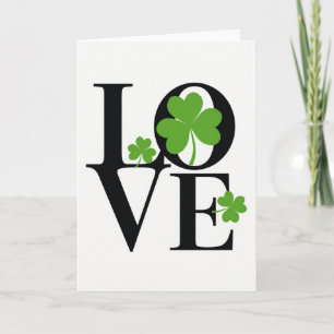 Love Shamrock Graphic Card