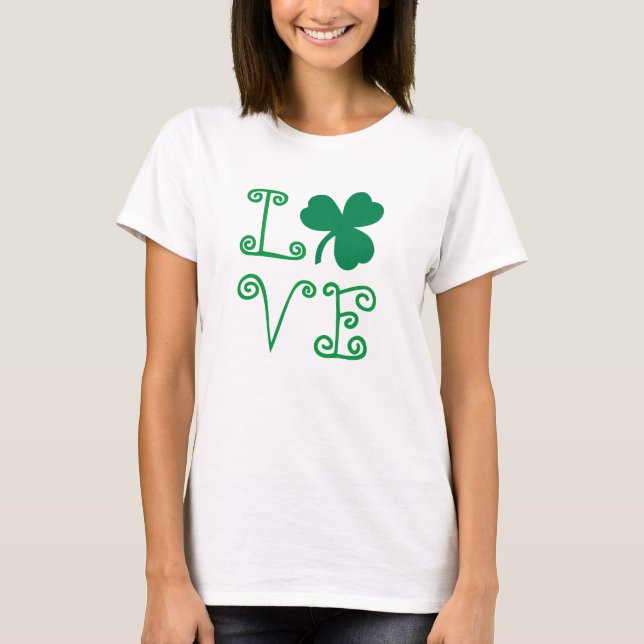 LOVE Shamrock Women's Basic T-Shirt (Front)
