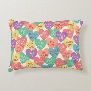 Love Shape Background Decorative Cushion