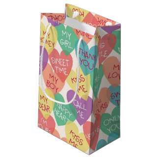 Love Shape Background Small Gift Bag