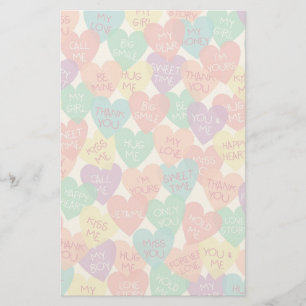 Love Shape Background Stationery