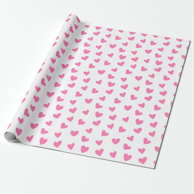 Love Shape Valentine Gift Wrapper Wrapping Paper (Unrolled)