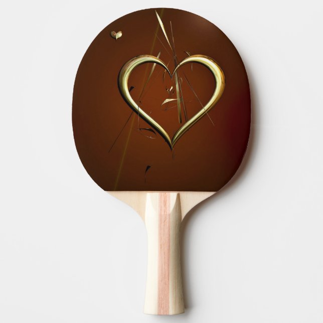 Love Shards of Gold Ping Pong Paddle (Front)