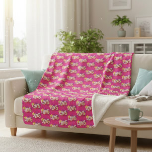 LOVE Sherpa Blanket