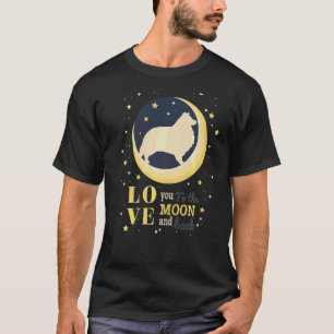Love Shetland Sheepdog Dog To The Moon T-Shirt