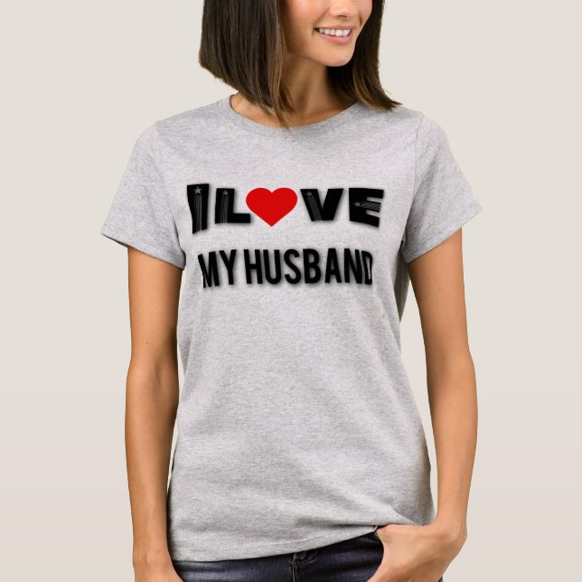 Love shirts,I love my  husband shirt,valentine  T-Shirt (Front)