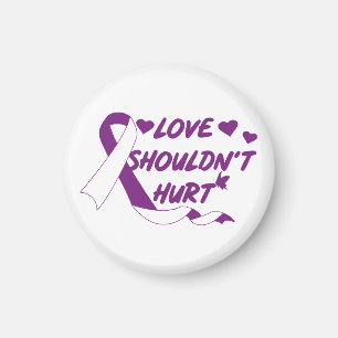 Love Shouldn't Hurt Domestic Violence Awareness Mo Magnet