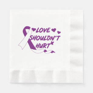 Love Shouldn't Hurt Domestic Violence Awareness Mo Napkin