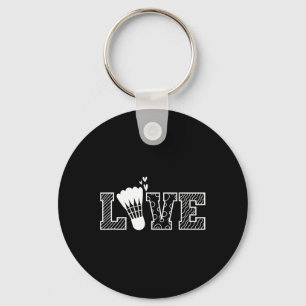 Love Shuttle Dminton Racket Key Ring