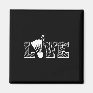 Love Shuttle Dminton Racket Magnet