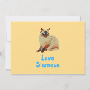 Love Siamese Cats Invitation