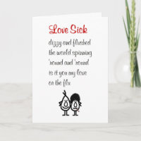 Love Sick, a funny poem for the one you love