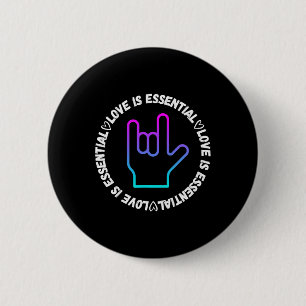 Love Sign Disability Awareness  6 Cm Round Badge