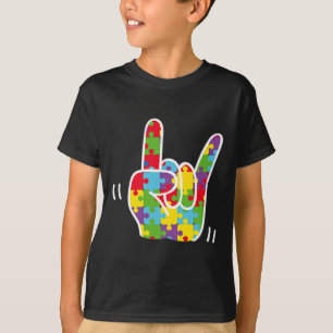 Love Sign Language Autism Awareness Month Asl Love T-Shirt