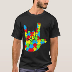 Love Sign Language Autism Awareness T-Shirt