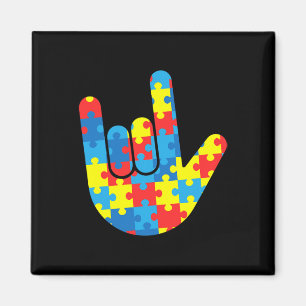 Love Sign Language Autism Gift Awareness Support 4 Magnet