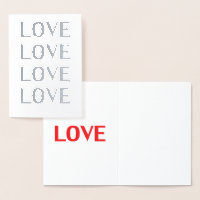 Love silver & red minimalist interior text modern