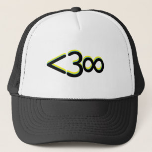 love singularity <3∞ black crossfaded trucker hat