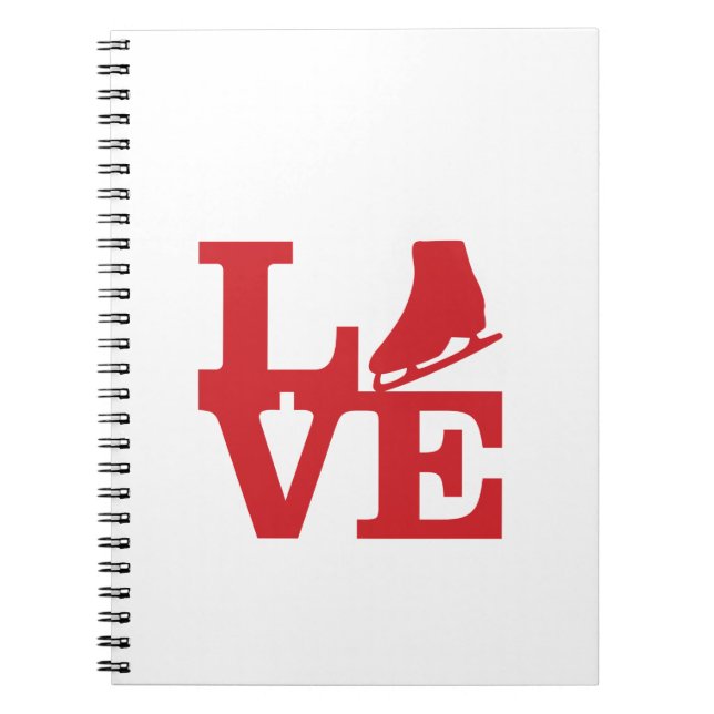 Love Skate Spiral Notebook (Front)