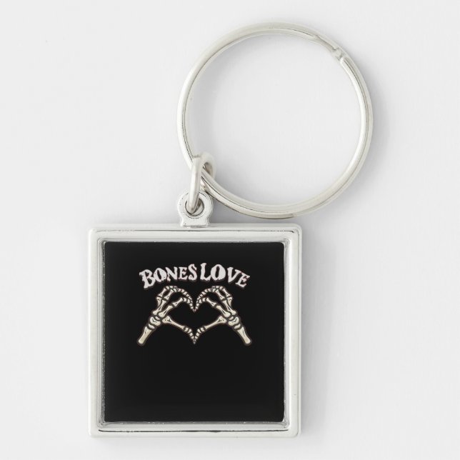 Love Skeleton Hand Classic Key Ring (Front)