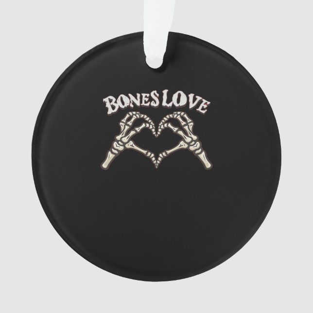 Love Skeleton Hand Classic Ornament (Front)