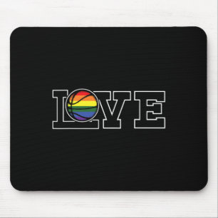 Love Sketll Lgbt-q Gay Pride Rainbow Flag Sport Fa Mouse Pad