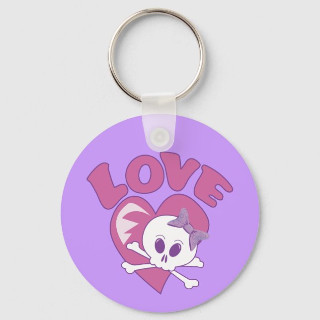 Love Skull Key Ring (Front)