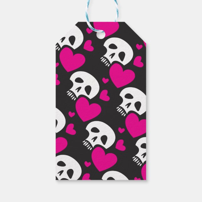 Love Skull Pattern Gift Tags (Back)