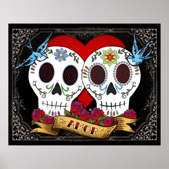 Love Skulls Poster/Print Poster (Front)