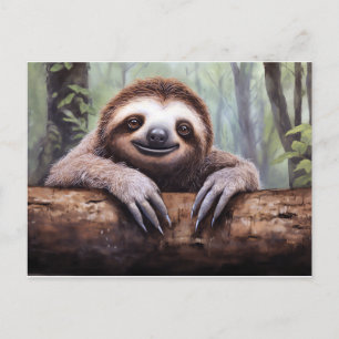 Love Sloths Holiday Postcard