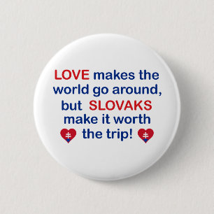 Love Slovaks 6 Cm Round Badge