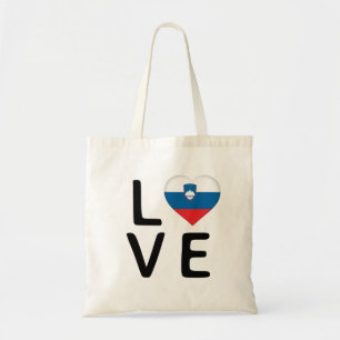 Love - Slovenia Flag Tote Bag