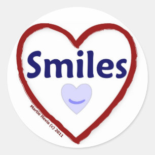Love Smiles Classic Round Sticker