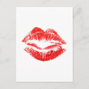 Love, Smooches, Kisses, Lips Postcard