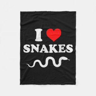 Love Snakes Snake Lover Reptile Pet Snake Owner Fleece Blanket