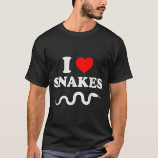 Love Snakes Snake Lover Reptile Pet Snake Owner T-Shirt