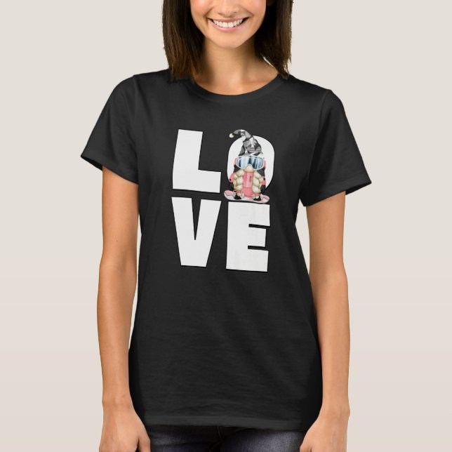 Love Snowboarding For Women Retro Winter Sports Gn T-Shirt (Front)