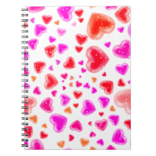 Love, so many hearts, White Notebook