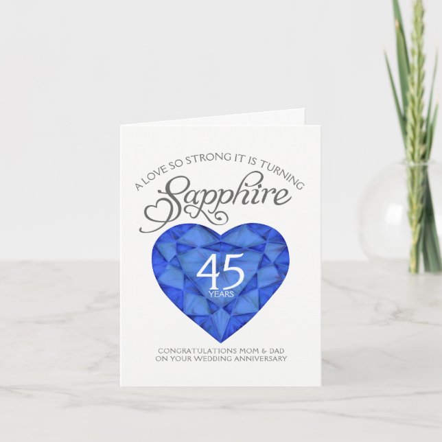Love so strong sapphire 45th anniversary card (Front)