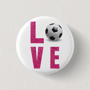 Love Soccer 3 Cm Round Badge